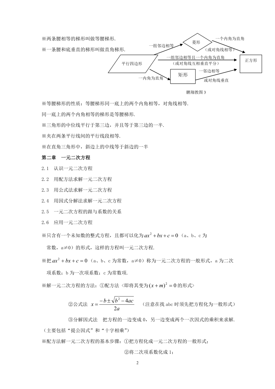 北师大版九年级数学（上）知识大盘点.doc_第2页