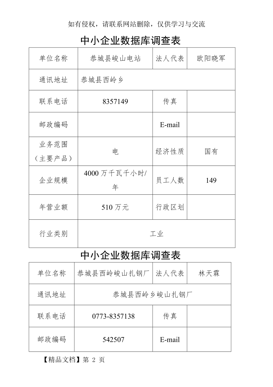 中小企业数据库调查表word资料44页.doc_第2页