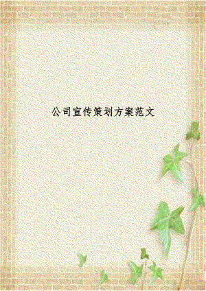 公司宣传策划方案范文.doc