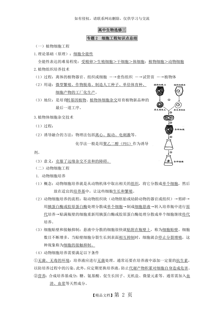 动植物细胞工程知识点总结W.doc_第2页