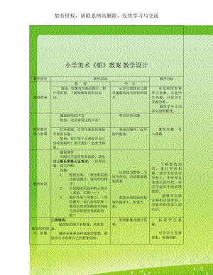 小学美术《船》教案 教学设计.doc