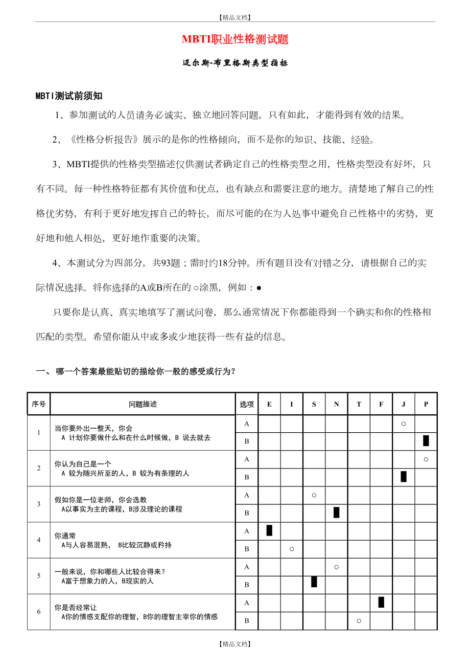 MBTI职业性格测试(最佳完整版)全 (1).doc_第2页