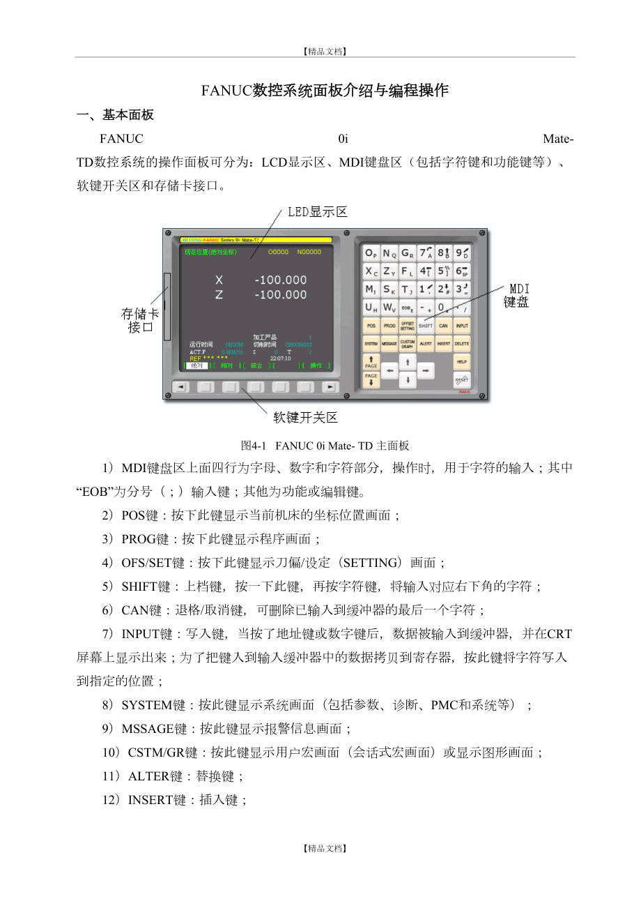 FANUC数控系统面板介绍与编程操作.doc_第2页