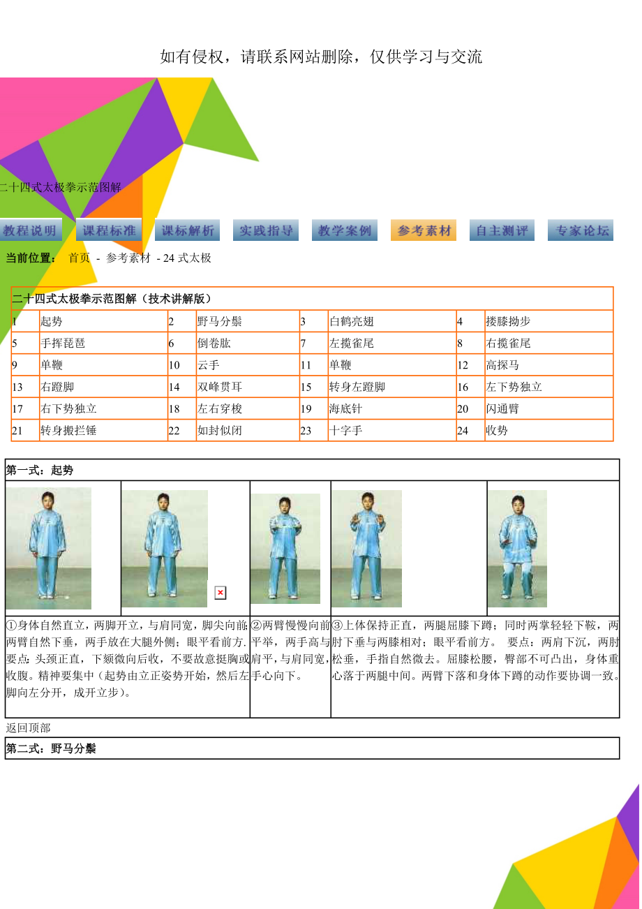 二十四式太极拳示范图解-16页精选文档.doc_第1页