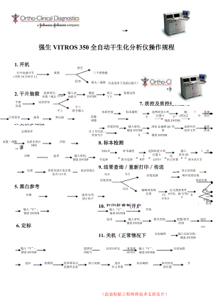 强生VITROS350 全自动干生化分析仪操作规程.doc