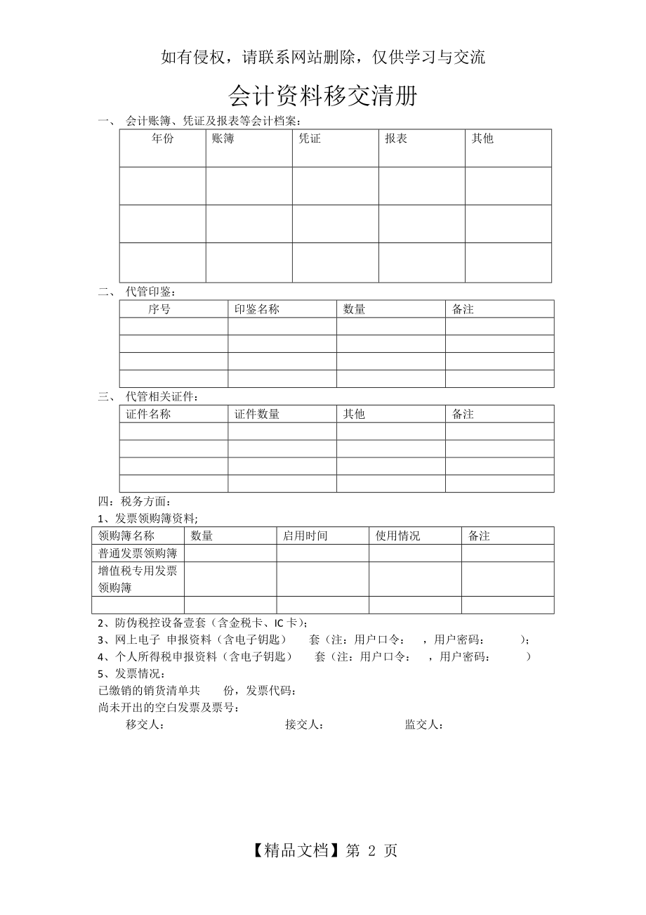 会计资料移交清册模板.doc_第2页