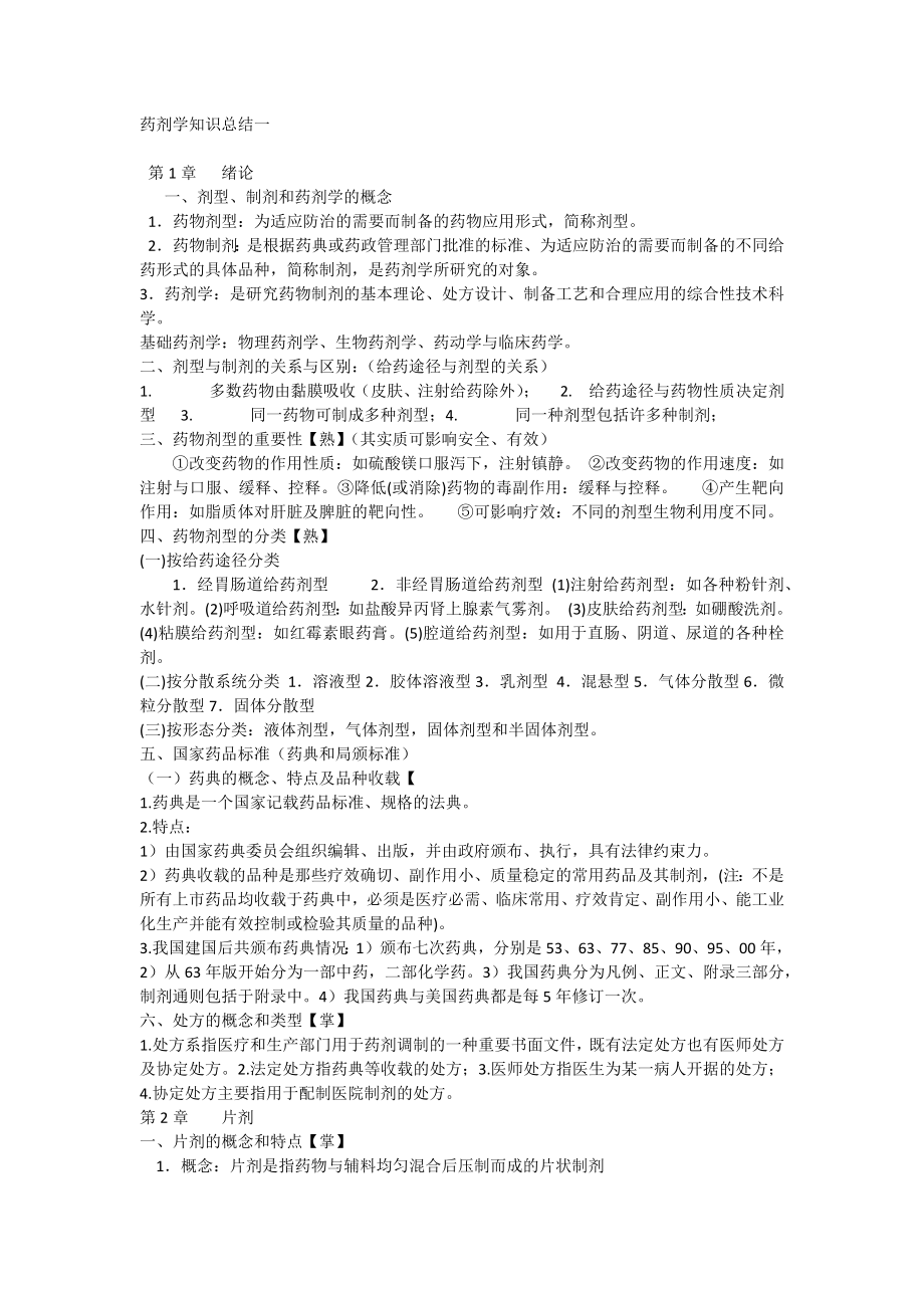 中药药剂学知识点大全.doc_第1页