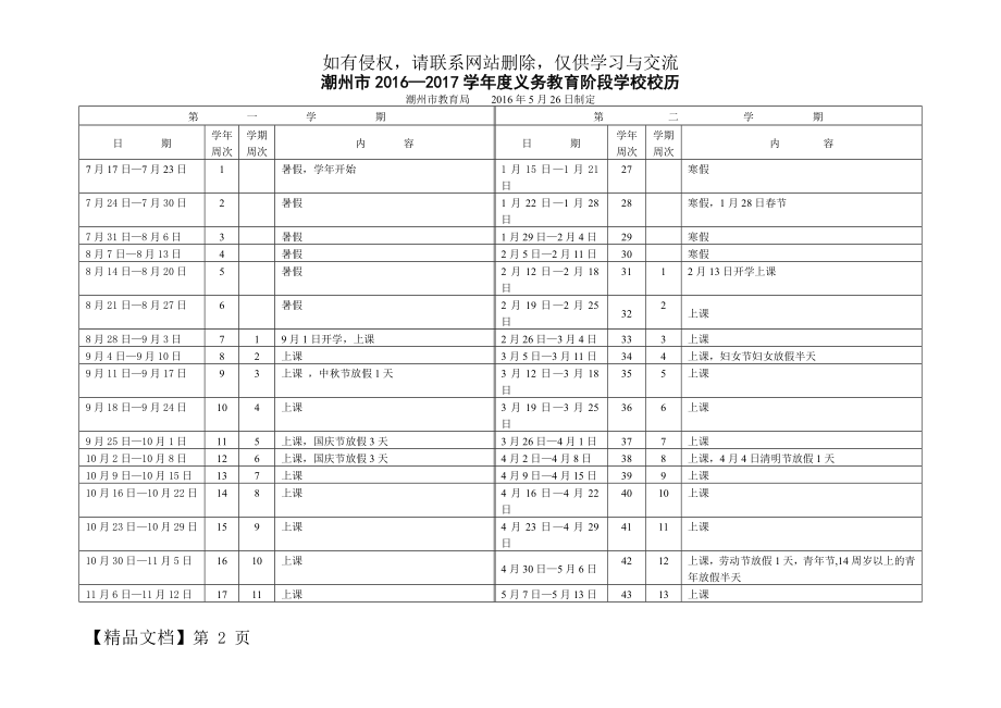 潮州市2016—2017学年度义务教育阶段学校校历.doc_第2页