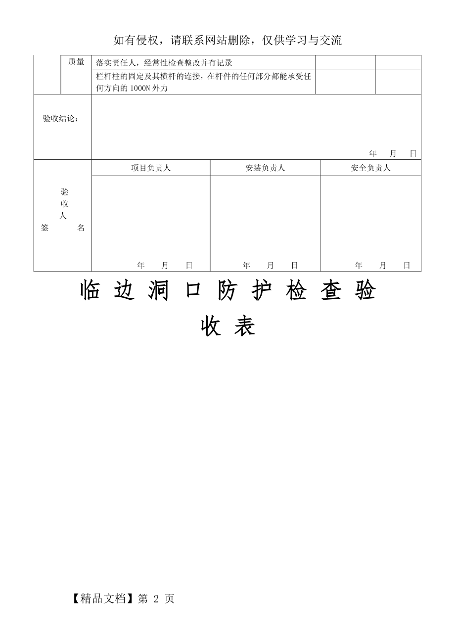 临边防护检查表共4页文档.doc_第2页