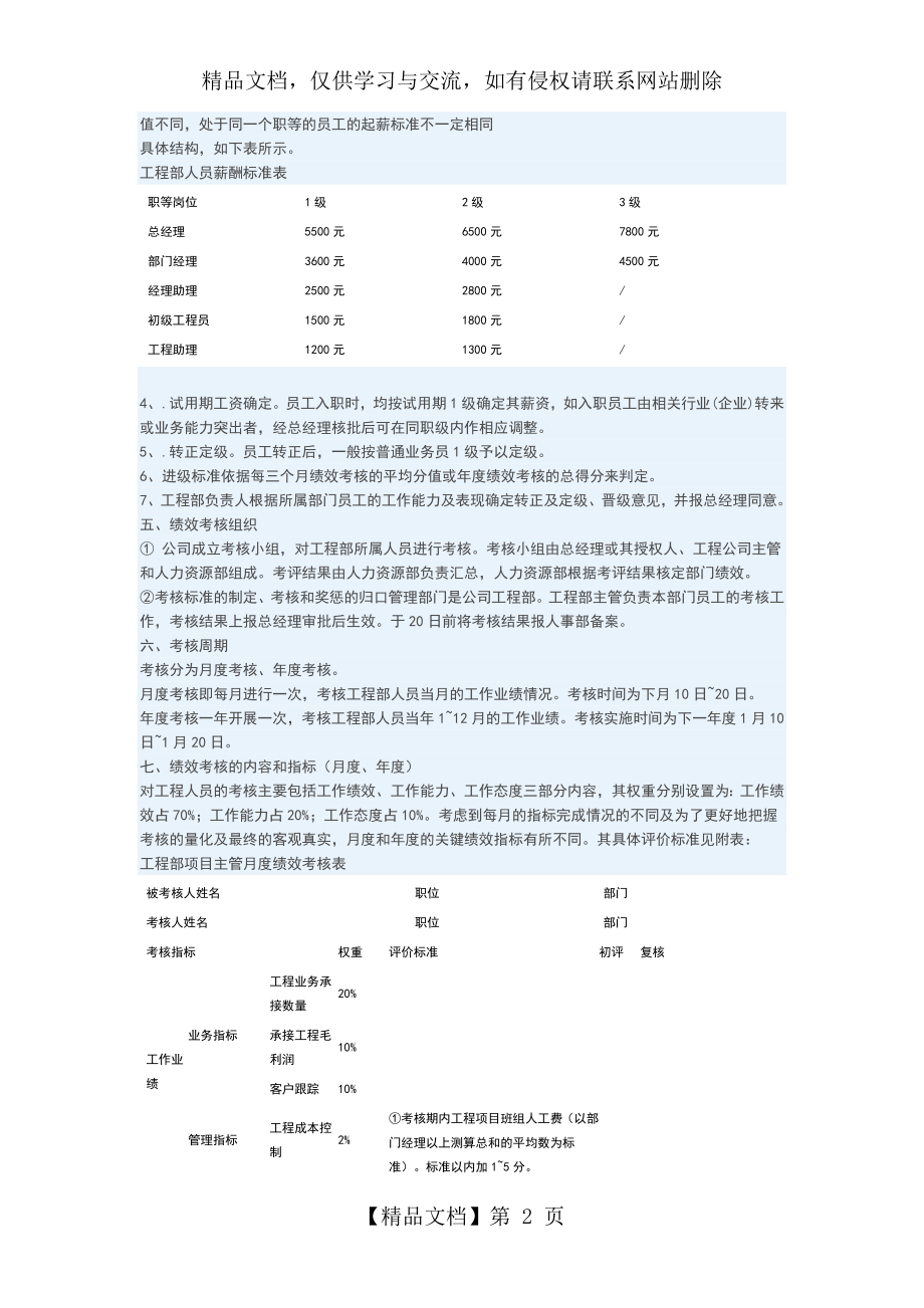 工程项目部绩效考核方案设计.doc_第2页