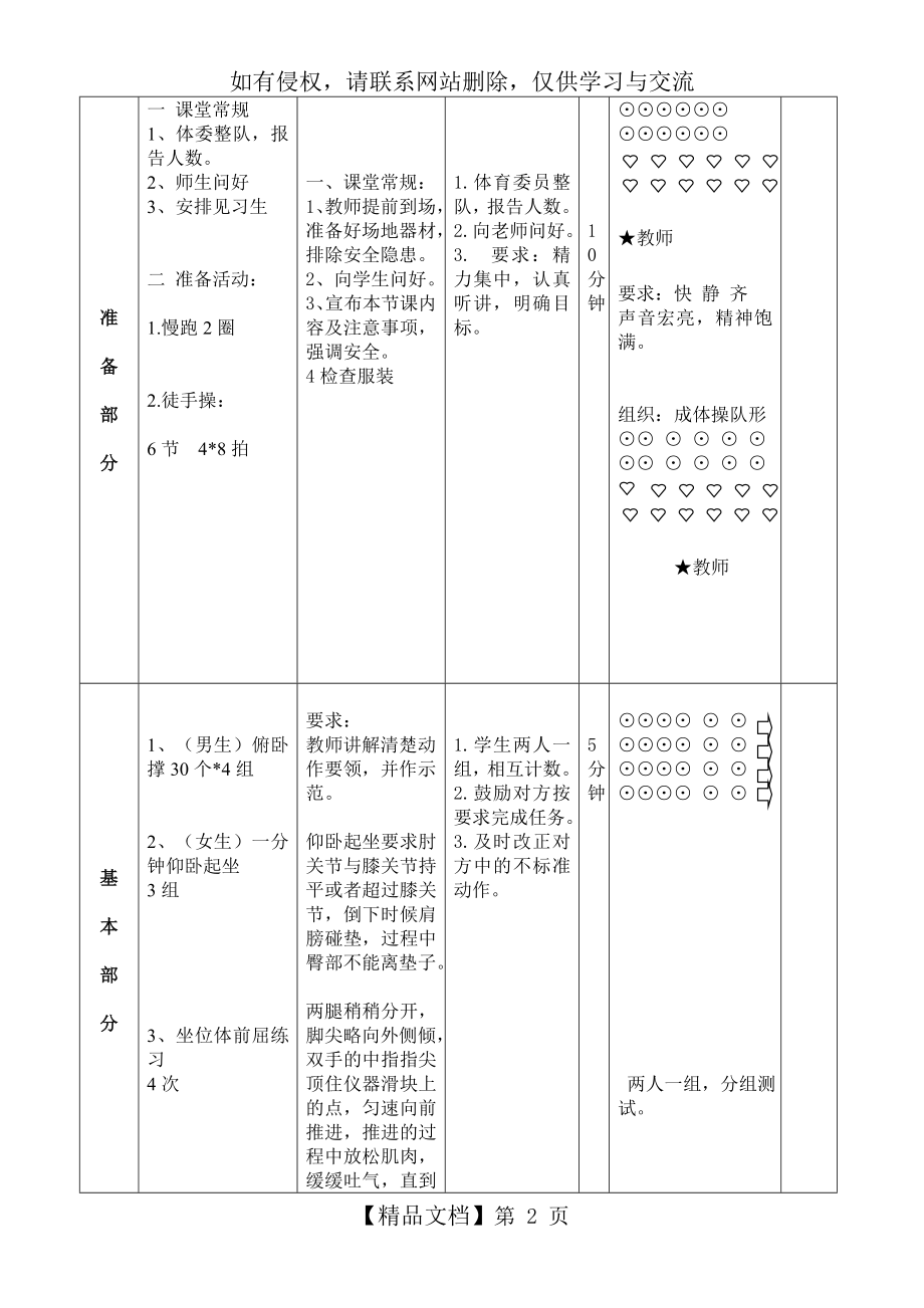 初三体育中考训练教案.doc_第2页