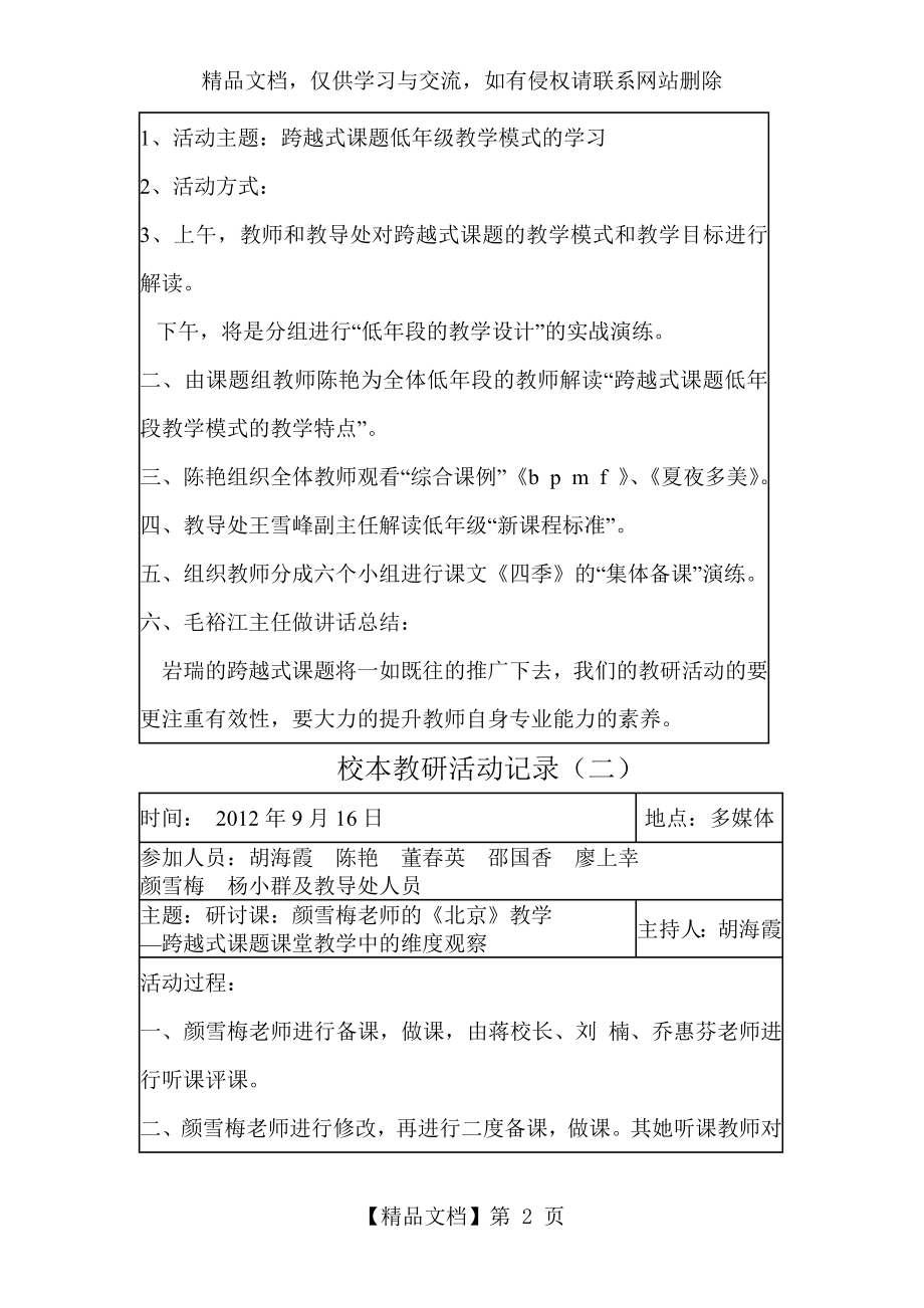 小学语文校本教研活动记录[1].doc_第2页