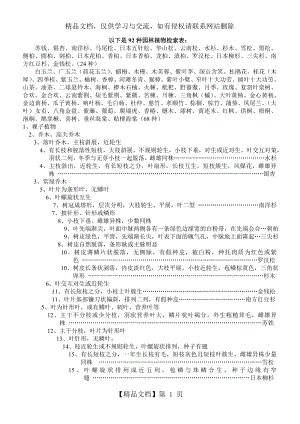 常见一些园林植物检索表：.doc