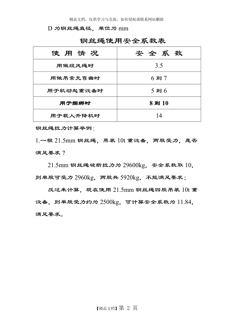 钢丝绳破断拉力一览表.doc_第2页