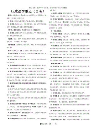 自考行政法学背诵要点.doc