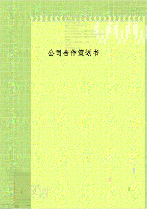 公司合作策划书.doc