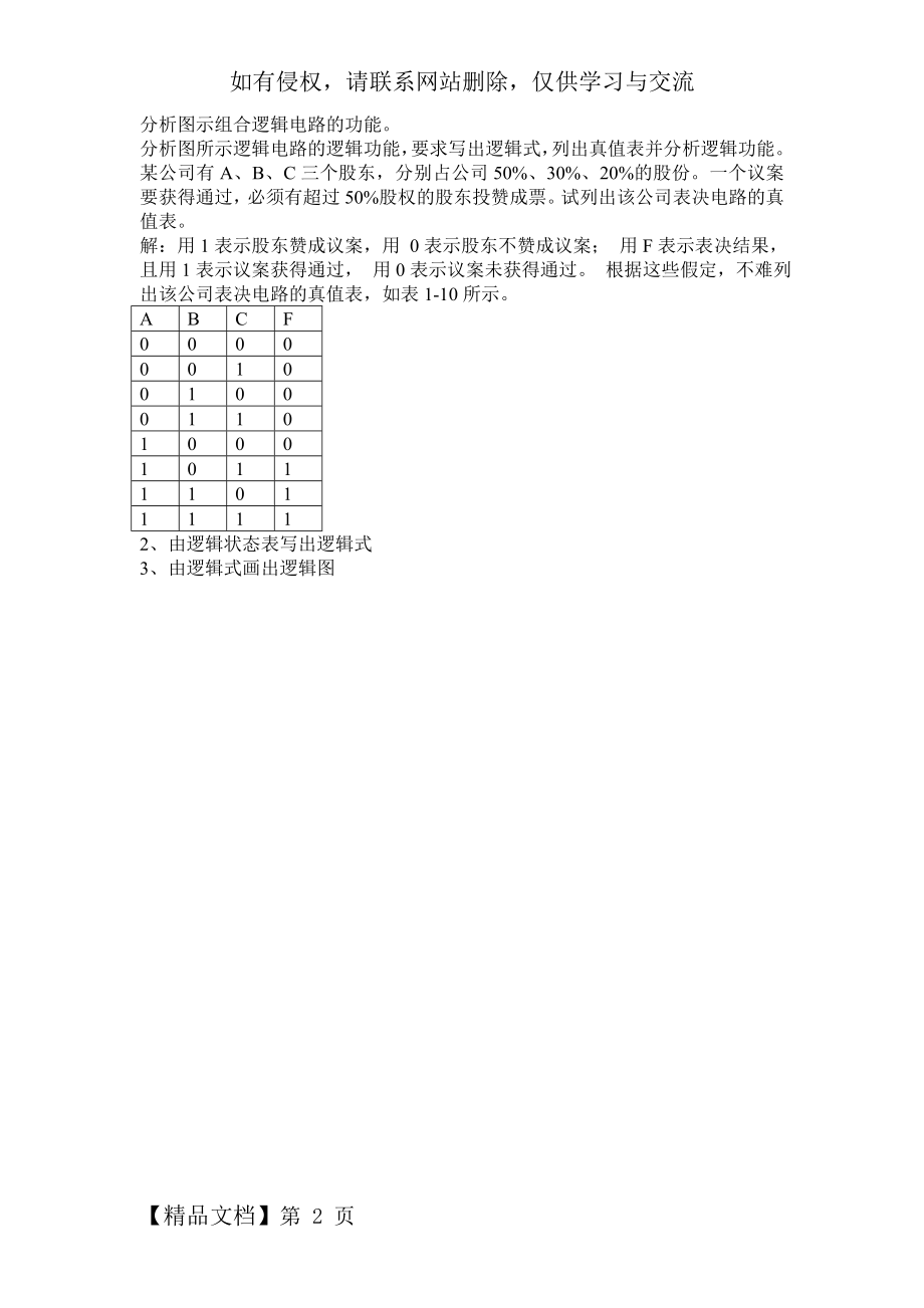 分析图示组合逻辑电路的功能.doc_第2页