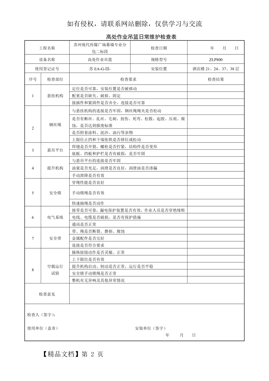 吊篮自检表.doc_第2页