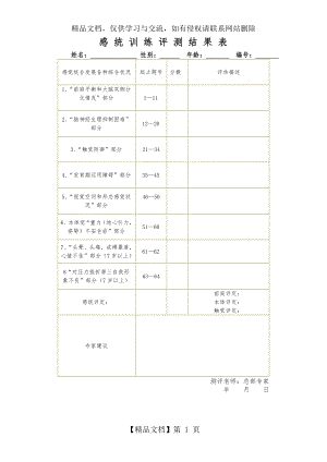 感统训练评测结果表.doc