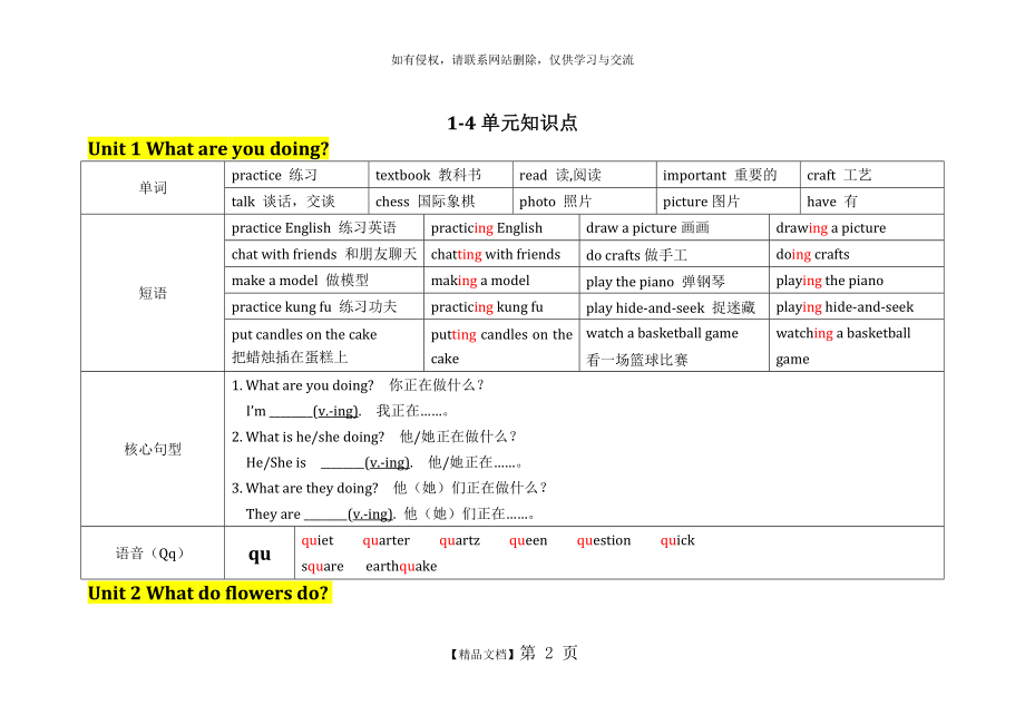 北京版五年级下各单元知识点总结.doc_第2页