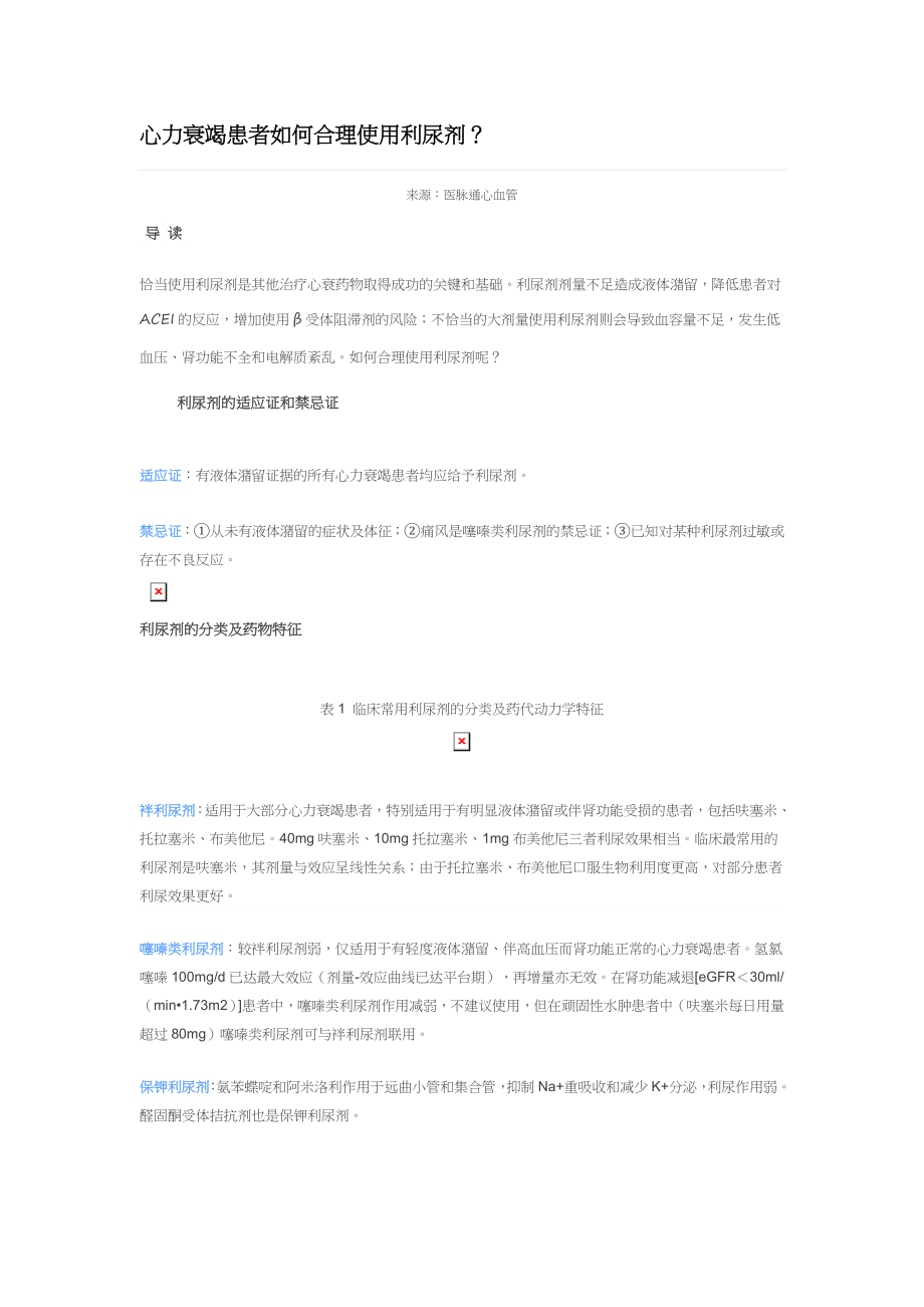 心力衰竭患者如何合理使用利尿剂.doc_第1页