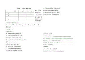 外研版英语八年级上册 Module l How to learn English 语法讲义与试题（WORD版无答案）.docx