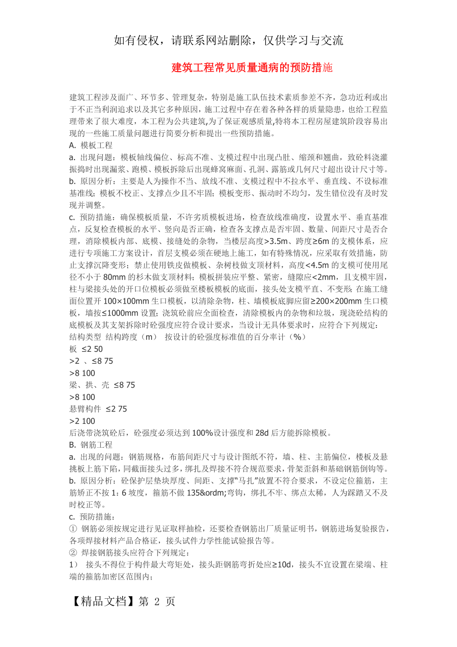 建筑工程常见的质量问题及预防整改措施14页.doc_第2页