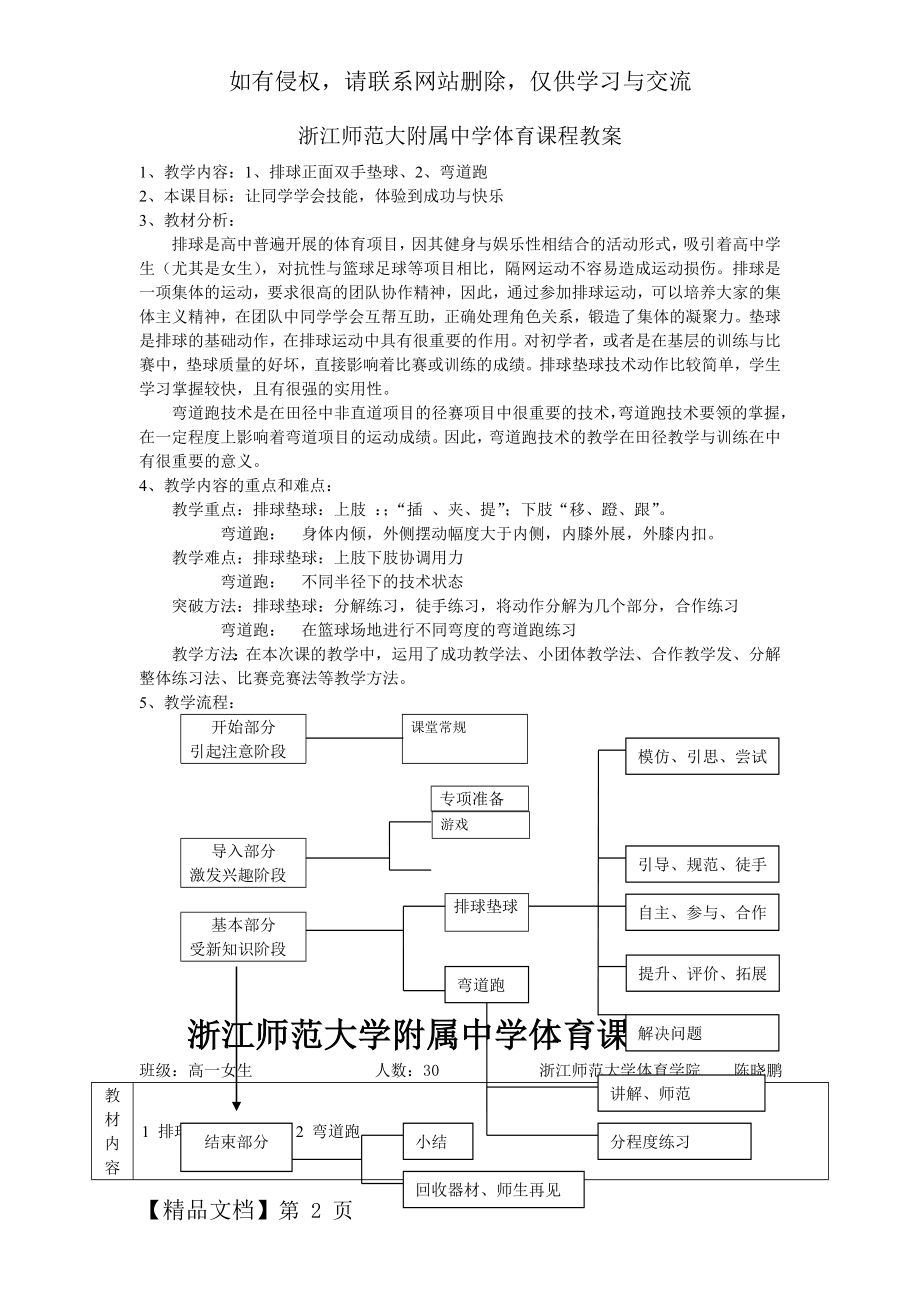 排球体育课程教案-46页精选文档.doc_第2页