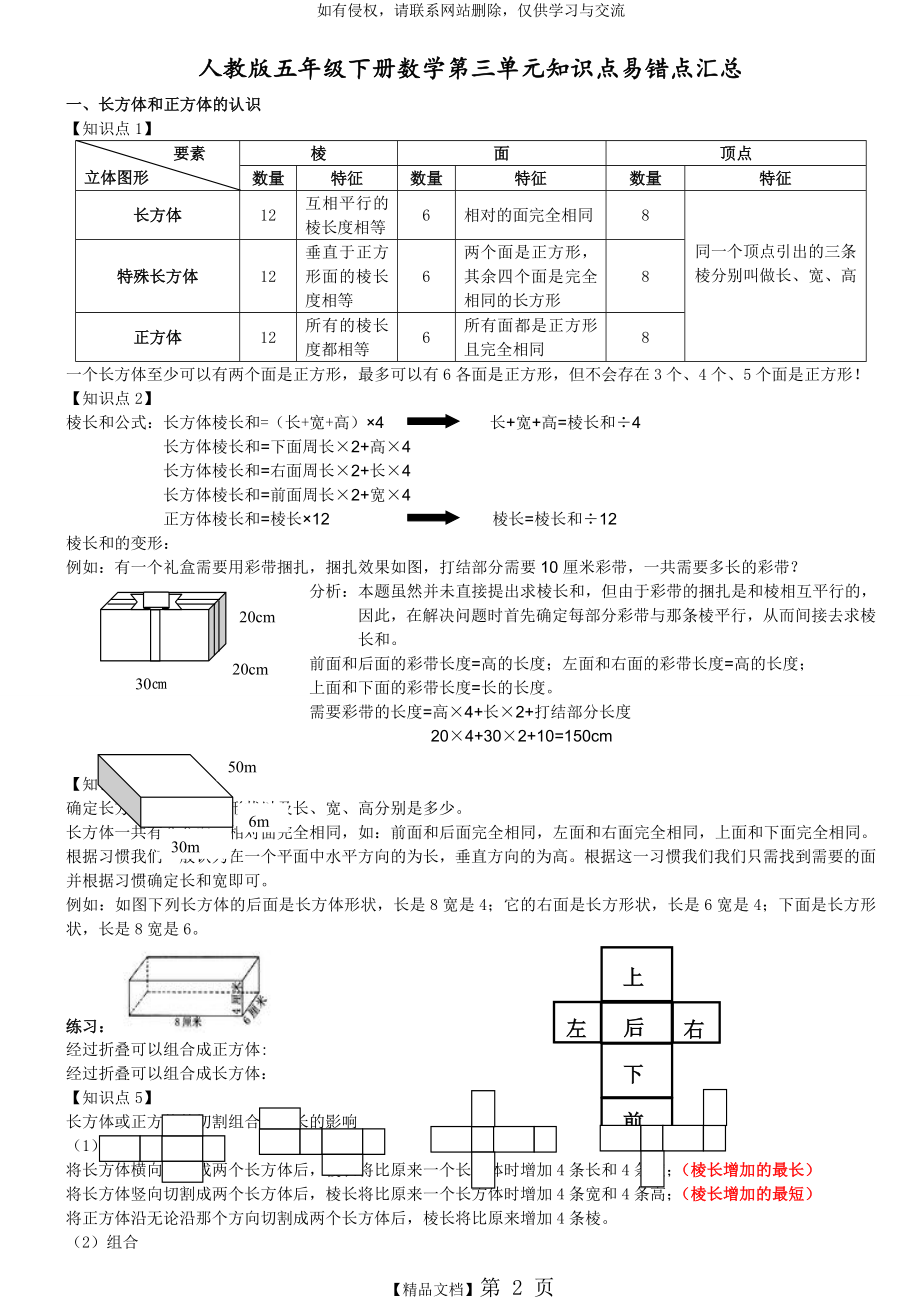 人教版五年级下册数学第三单元知识点汇总讲解学习.doc_第2页