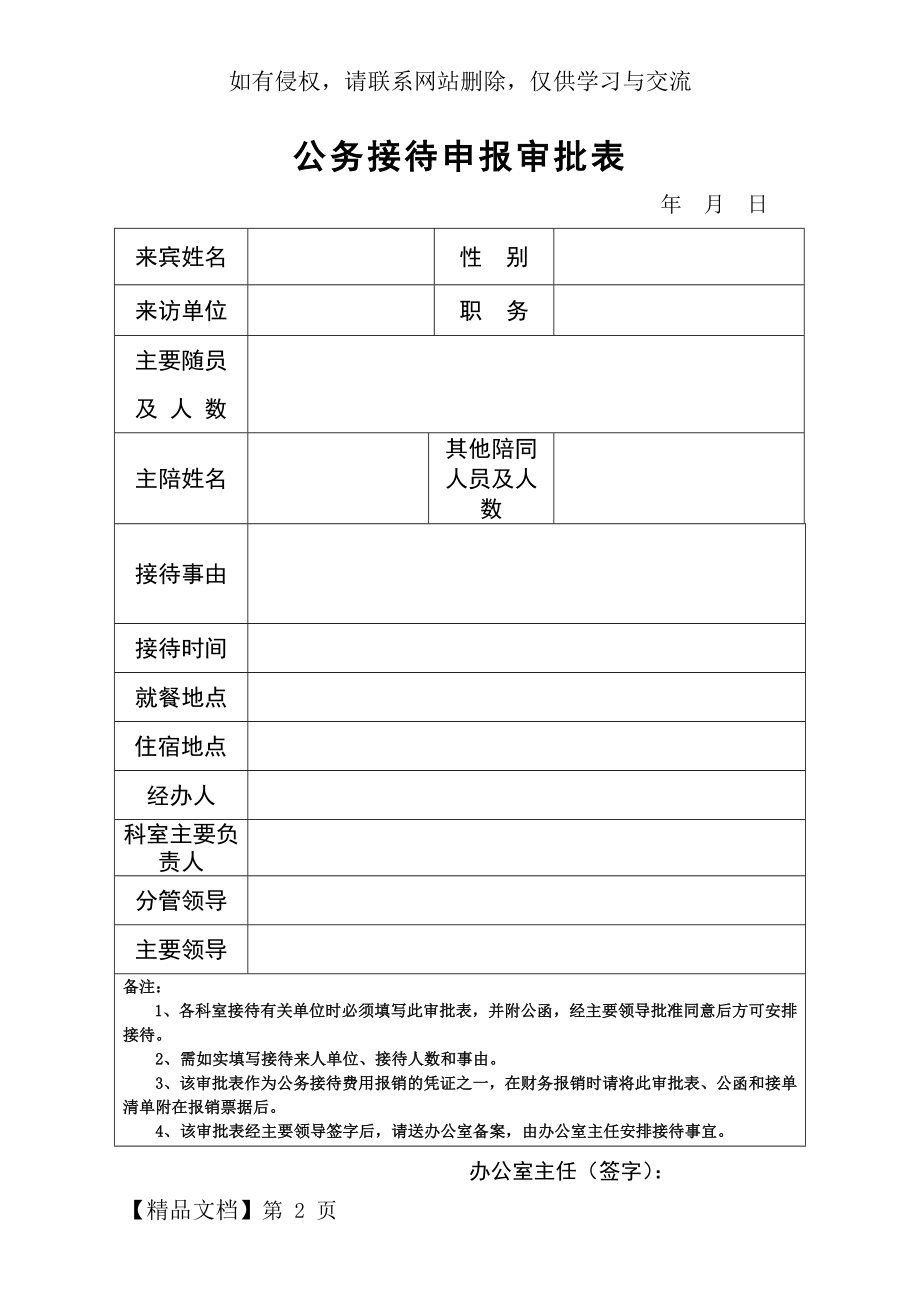 公务接待申报审批表教学内容.doc_第2页