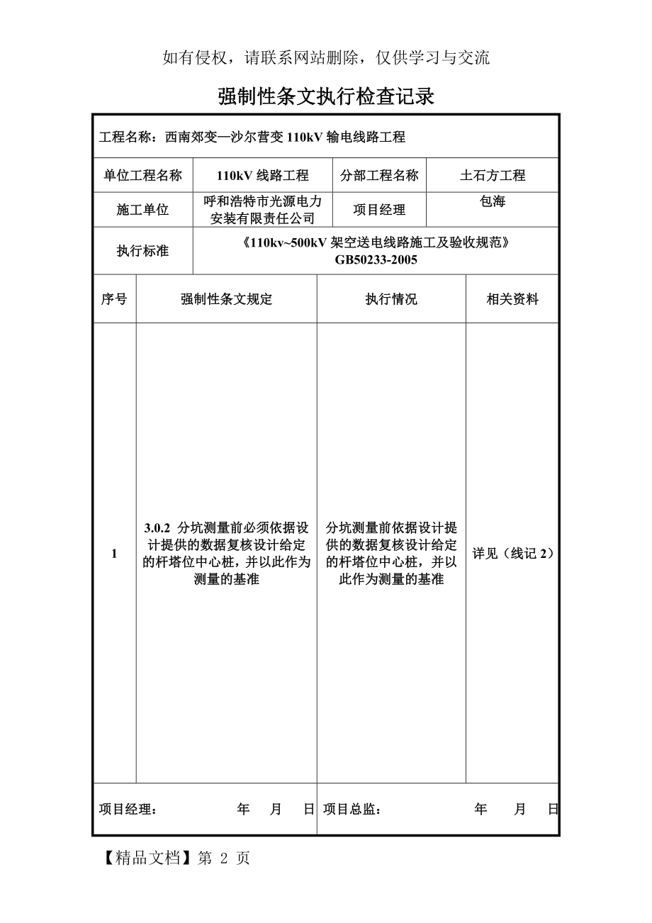 强制性条文执行检查记录1-13页精选文档.doc_第2页