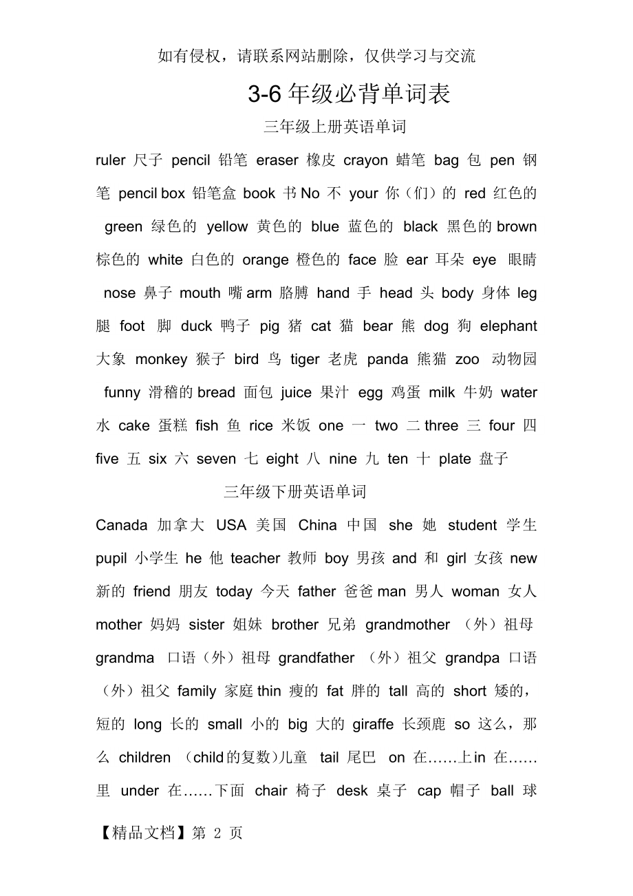 小学3-6年级必背单词表共11页.doc_第2页