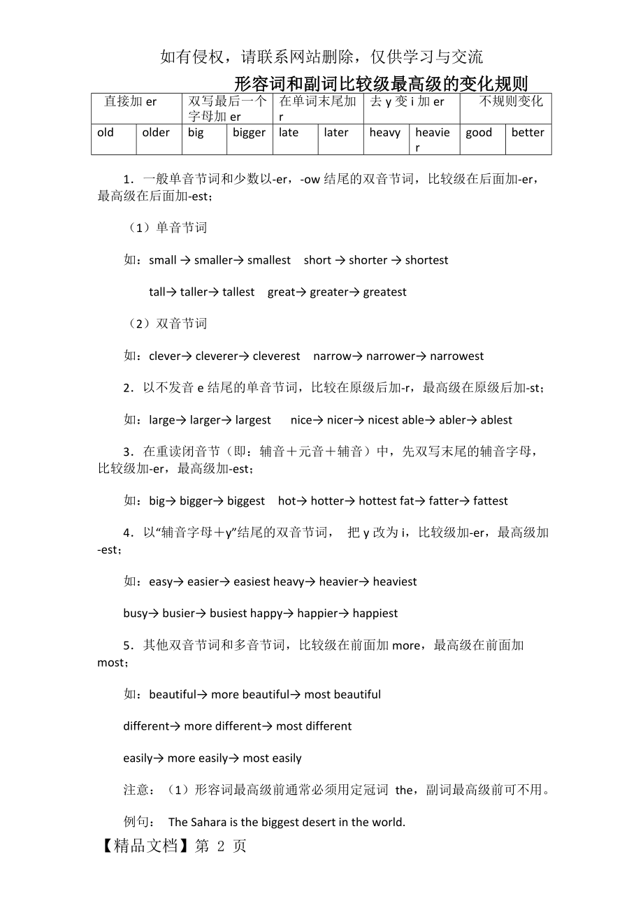 形容词和副词比较级的变化规则word资料7页.doc_第2页