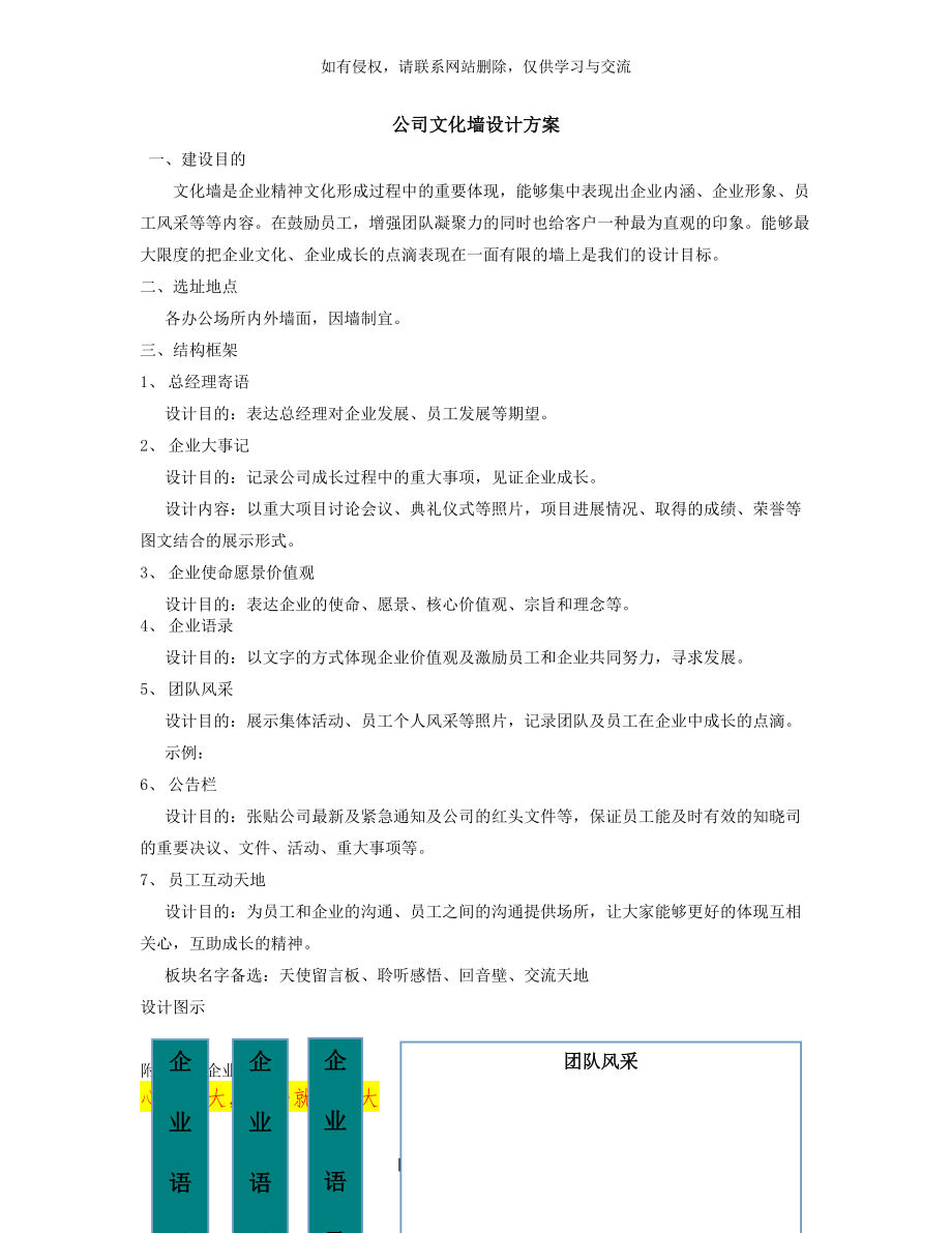 企业文化墙设计方案复习过程.doc_第2页