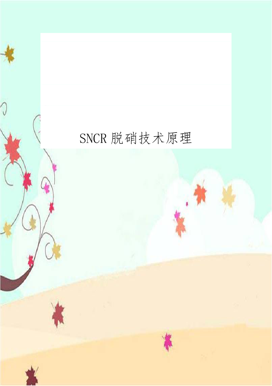 SNCR脱硝技术原理教学资料.doc_第1页