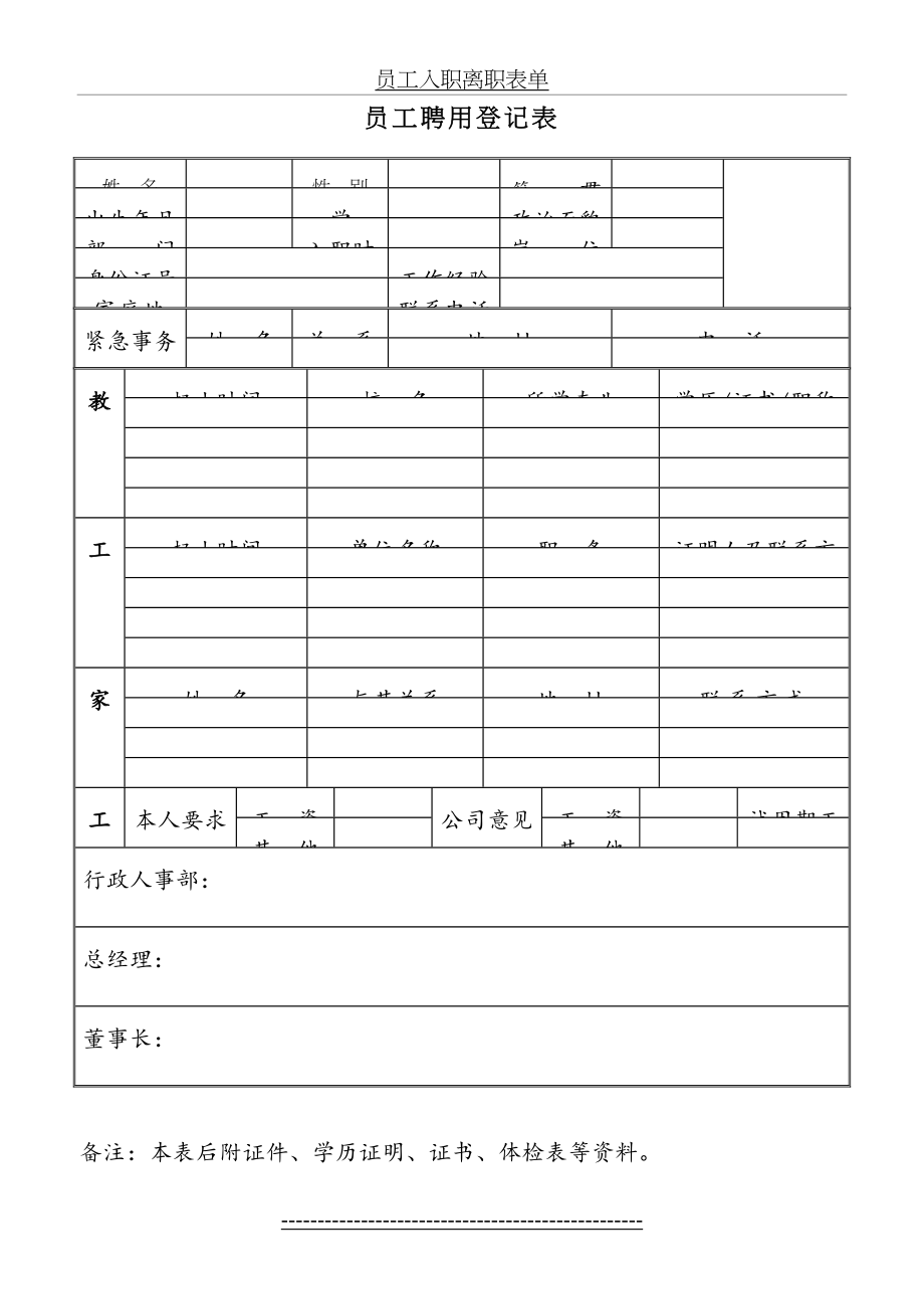 员工入职离职表单.doc_第2页