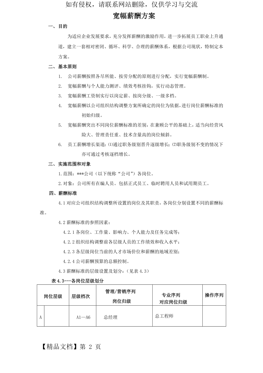 宽幅薪酬方案.10页word文档.doc_第2页