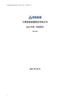 银星能源：2021年第一季度报告全文.PDF