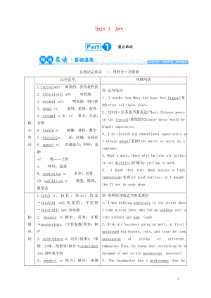 2022版高考英语一轮复习Unit1Art学案选修6.doc