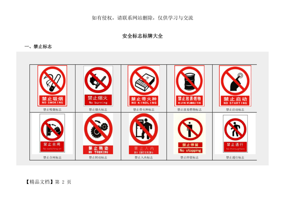 安全标志标牌大全图片文档共20页文档.doc_第2页