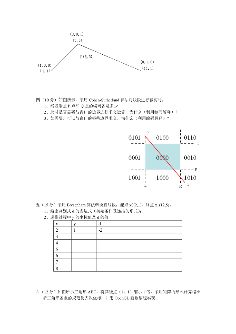 《计算机图形学》试卷.doc_第2页