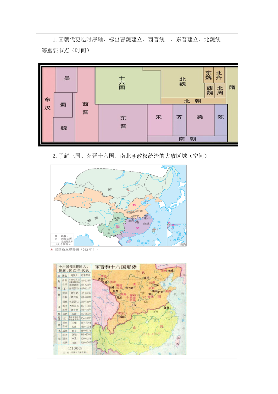 统编版（2019）高中历史必修中外历史纲要上册第二单元 第5课 三国两晋南北朝的政权更迭与民族交融 教学设计.docx_第2页