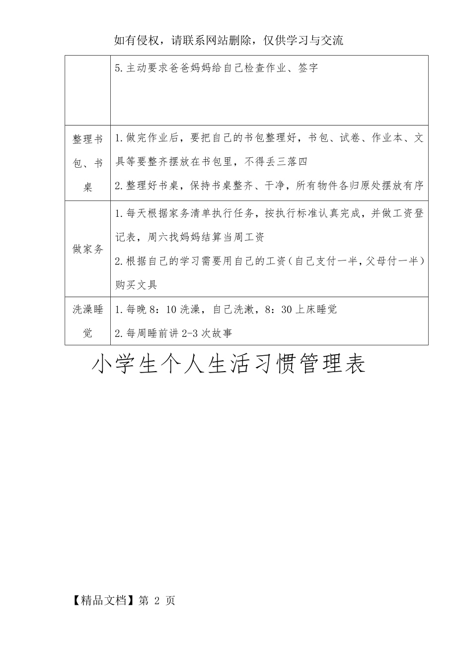 小学生个人生活习惯管理表3页word.doc_第2页