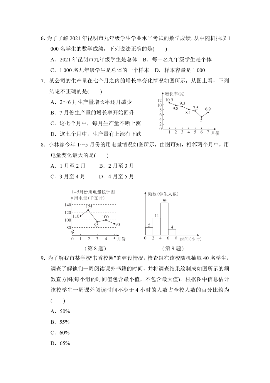 浙教版七年级下册数学 第6章　测试卷.doc_第2页