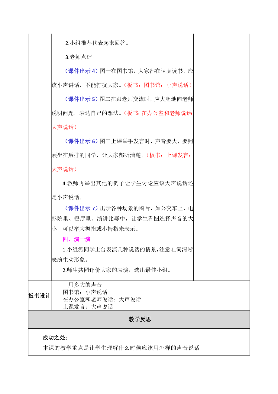 2021部编版一年级上册语文第六单元口语交际：用多大的声音教学设计.docx_第2页