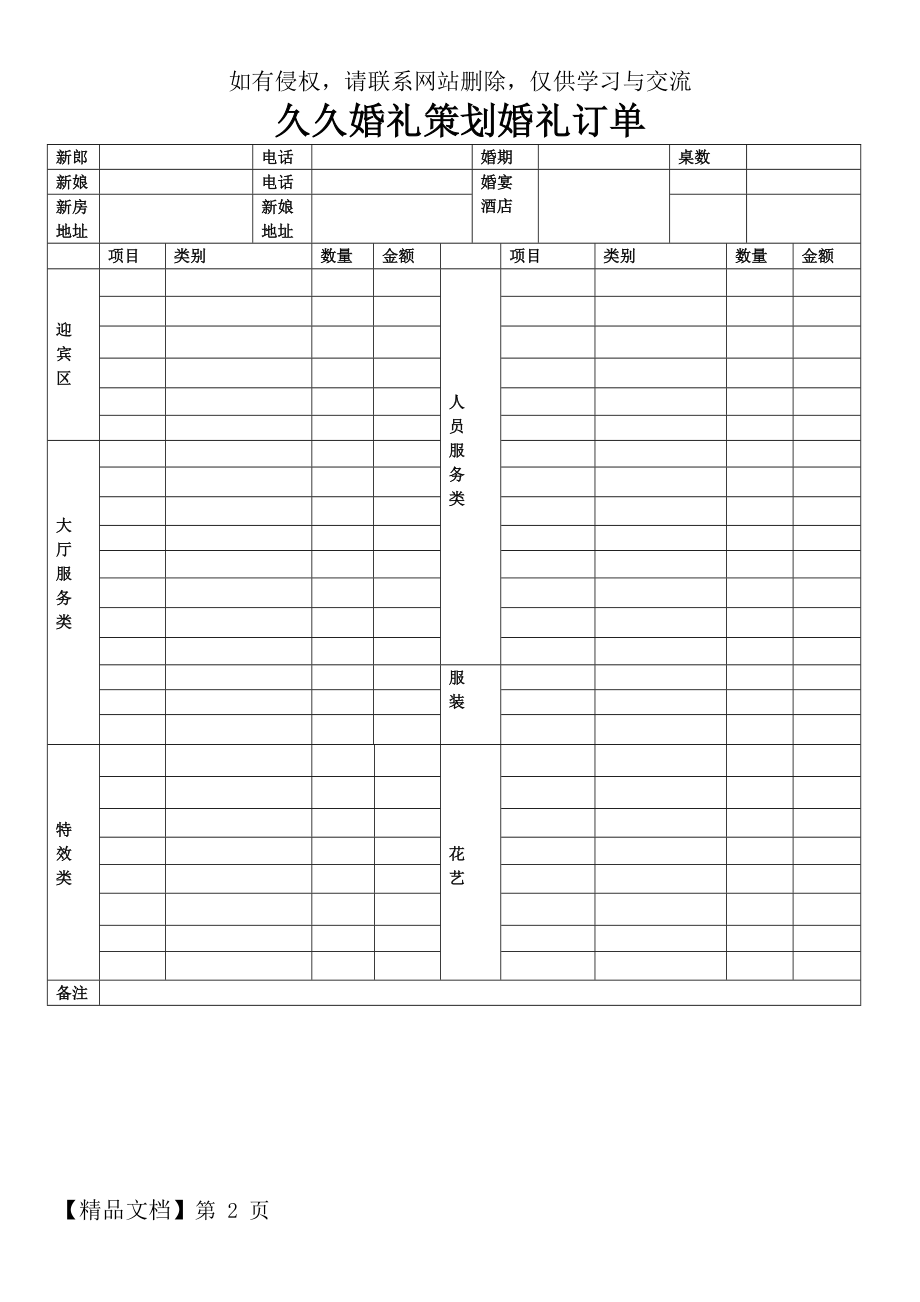 婚礼订单共3页文档.doc_第2页