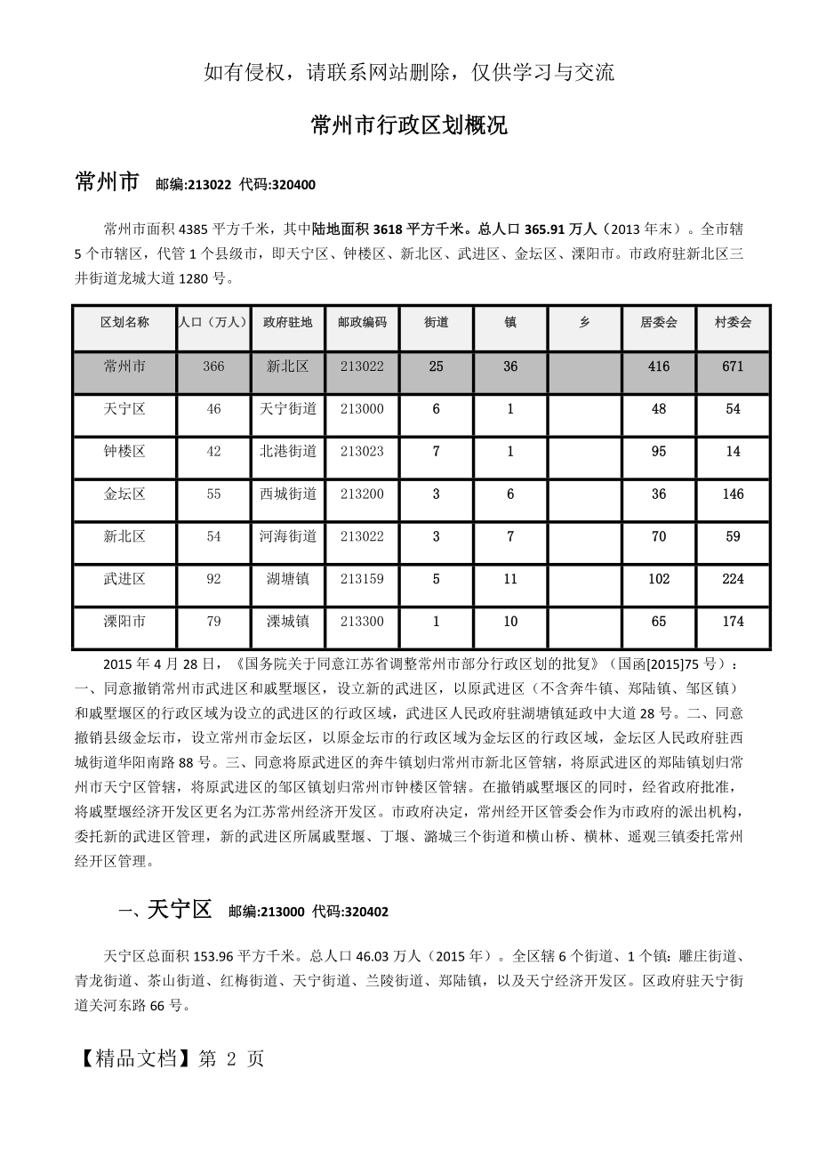 常州市行政区划-12页word资料.doc_第2页