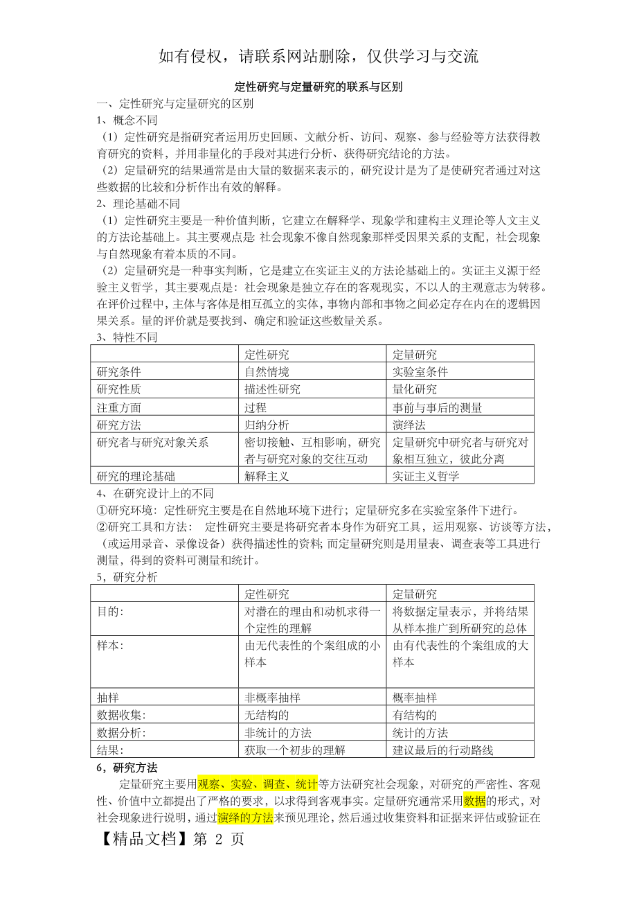 定性研究与定量研究的联系与区别精品文档3页.doc_第2页