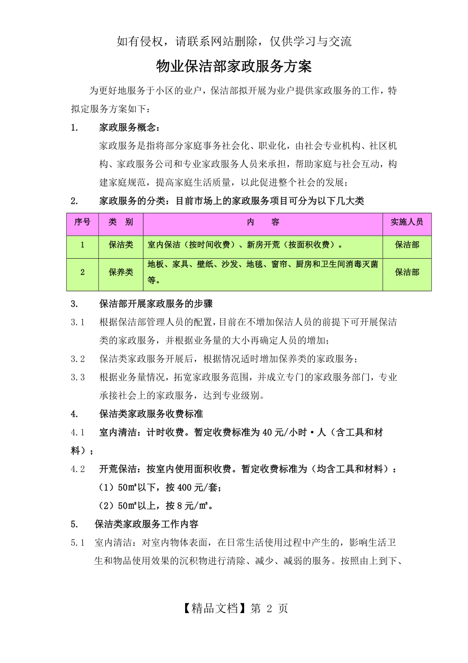 物业小区保洁部家政服务方案.doc_第2页