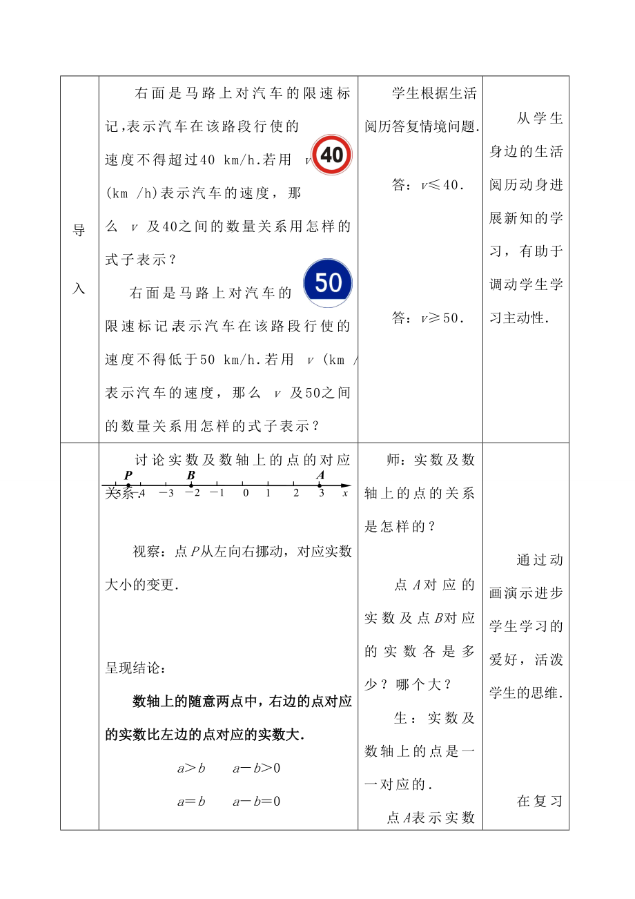 人教版中职数学基础模块上册第二章不等式教案.docx_第2页